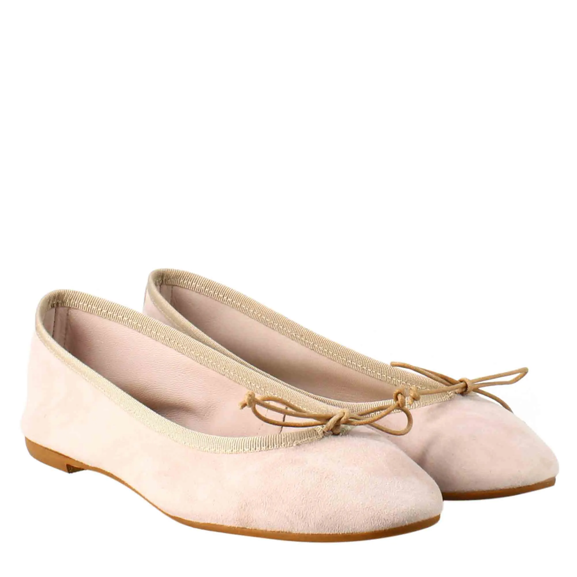 Ballerine leggere da donna color rosa in camoscio sfoderate