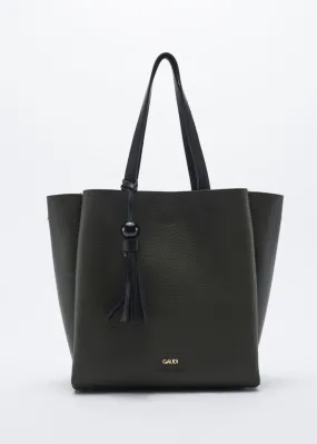 Borsa con manici a contrasto colore