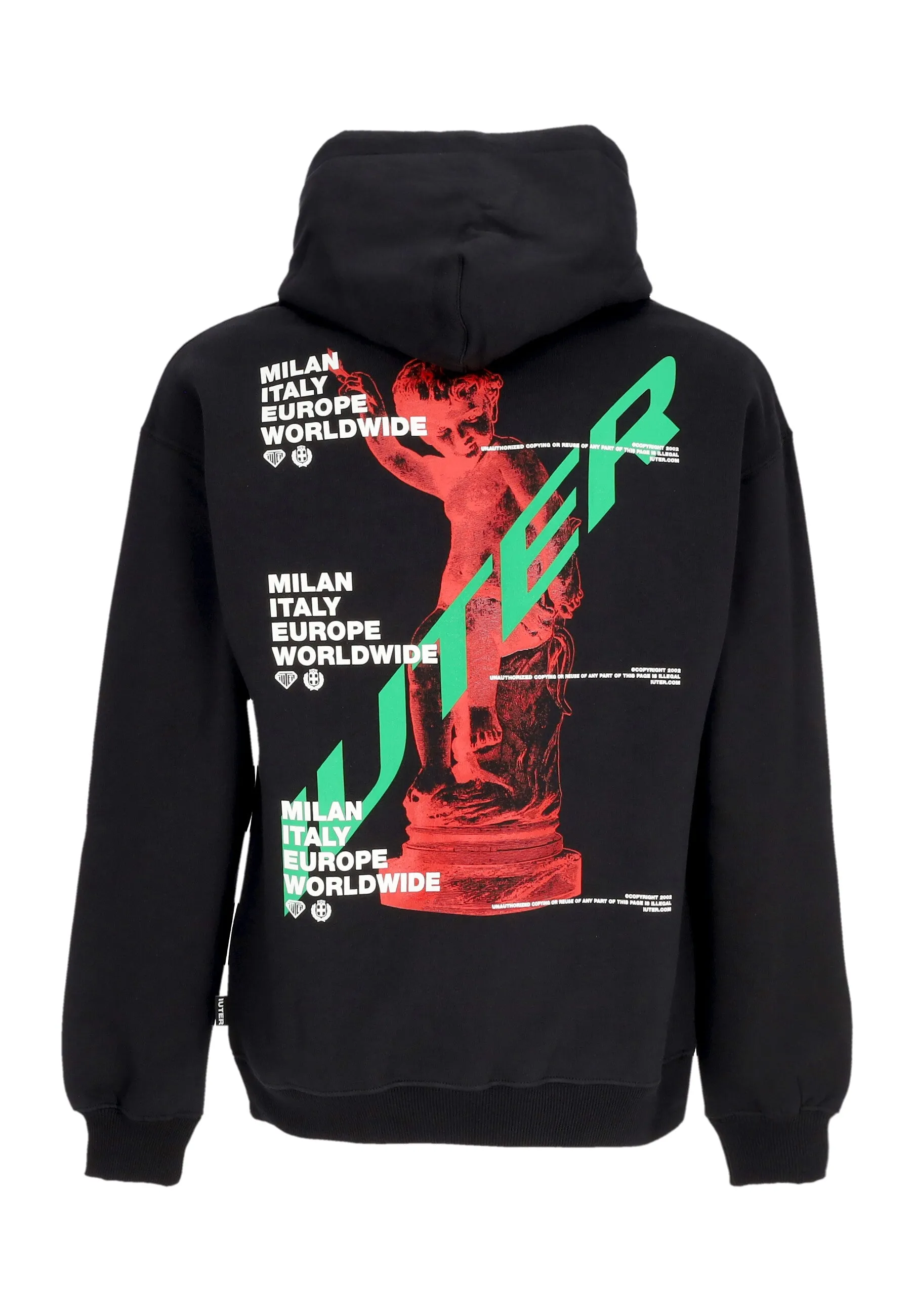 Felpa Cappuccio Uomo Cupido Hoodie Black