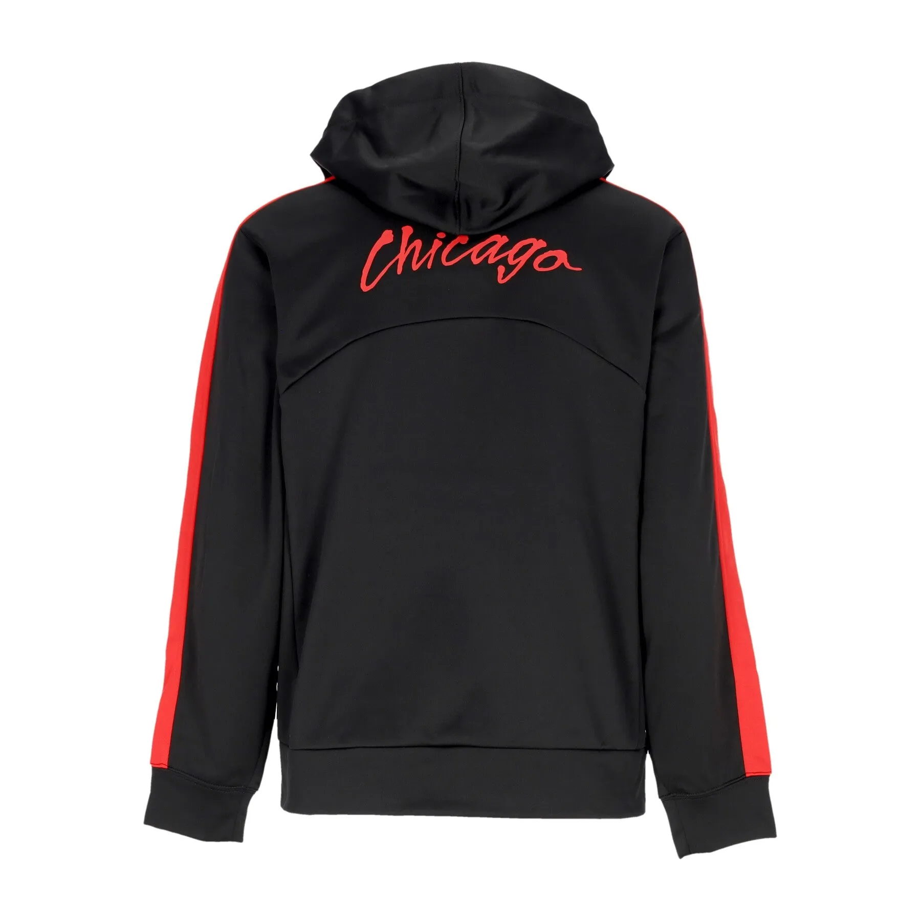 Felpa Cappuccio Uomo Nba Courtside Starting Five Therma-fit Hoodie Chibul Black/university Red/university Red