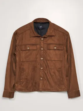 Giacca in finto camoscio - So Easy - MARRONE