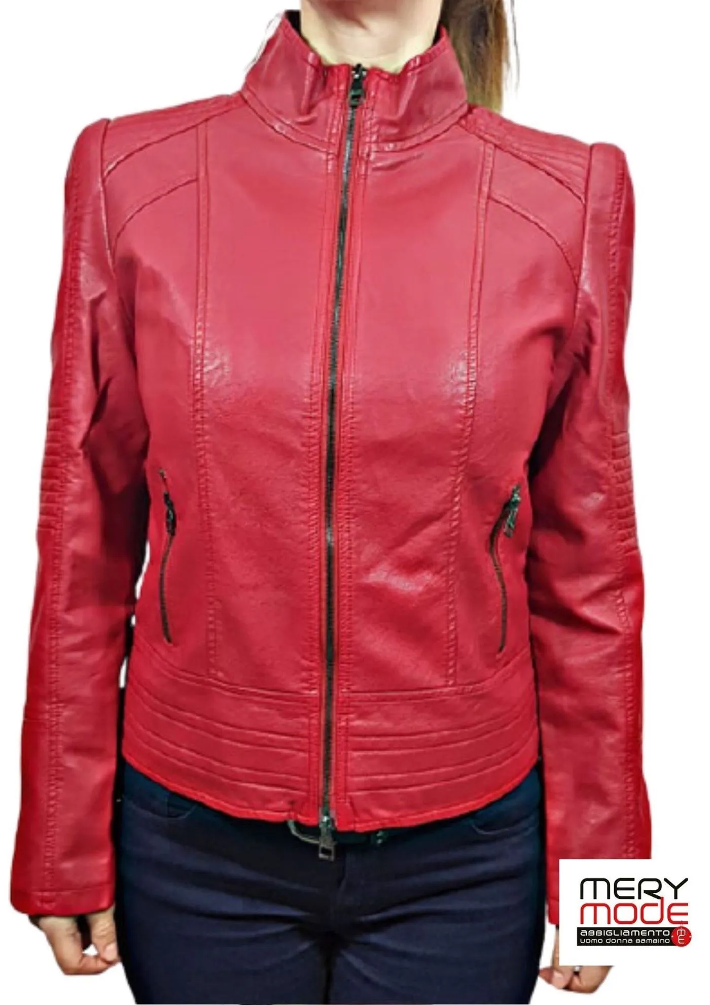 giubbotto ecopelle donna
