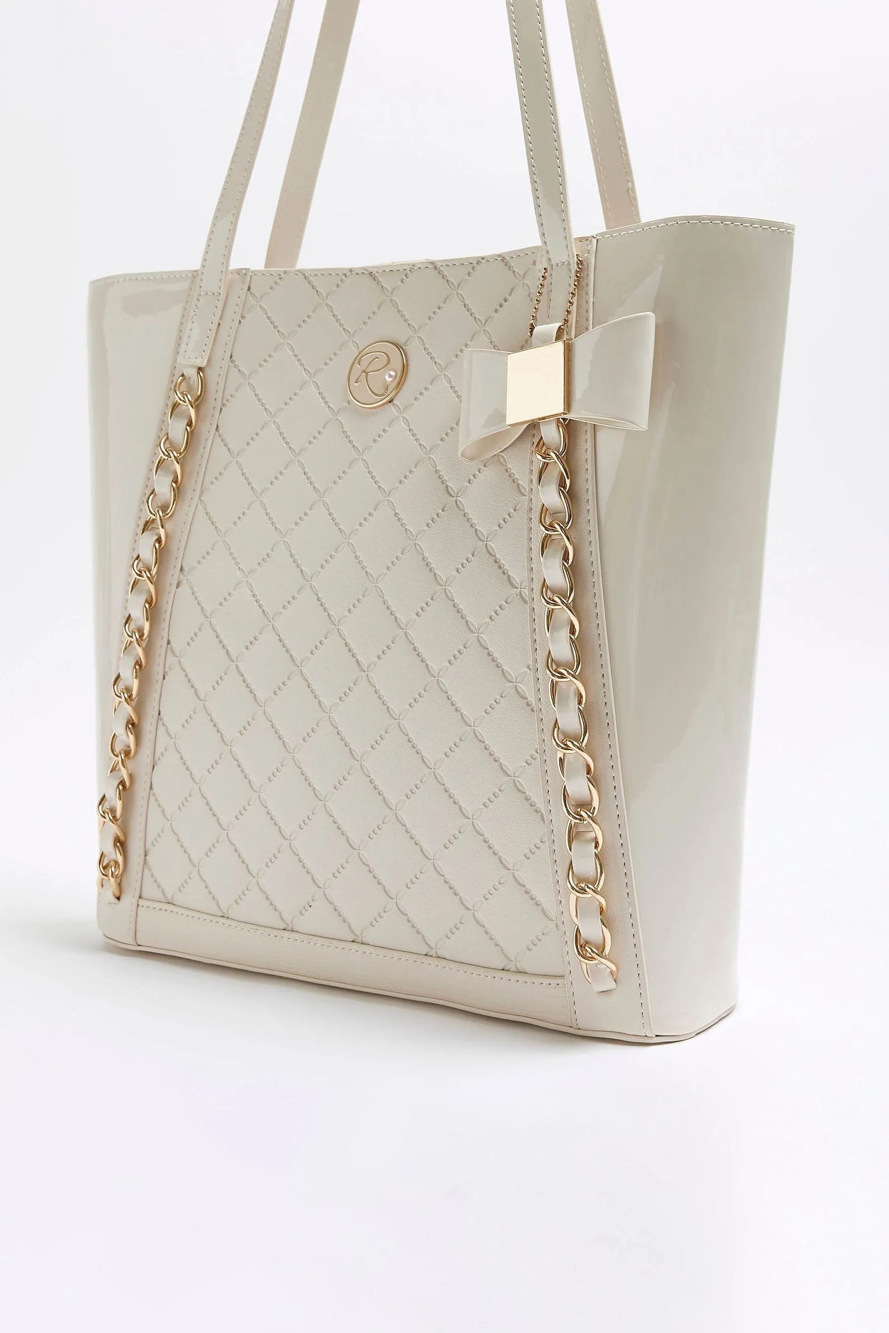 River Island - Borsa shopper da bambina con Fiocco impresso    